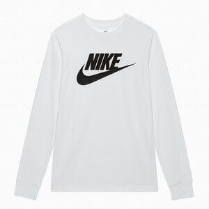 Nike Girl’s Long Sleeve T-Shirt White Black Logo Kids Size Small (New with tags)